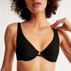 A&F bikini top Black High Apex Underwire Abercrombie and fitch
